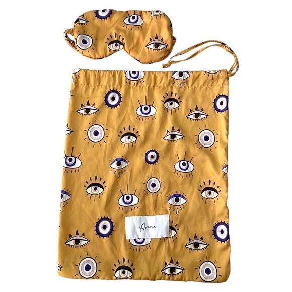 Averie Amara Eye Print Sleep Mask and Drawstring Bag - Picture 3 of 6
